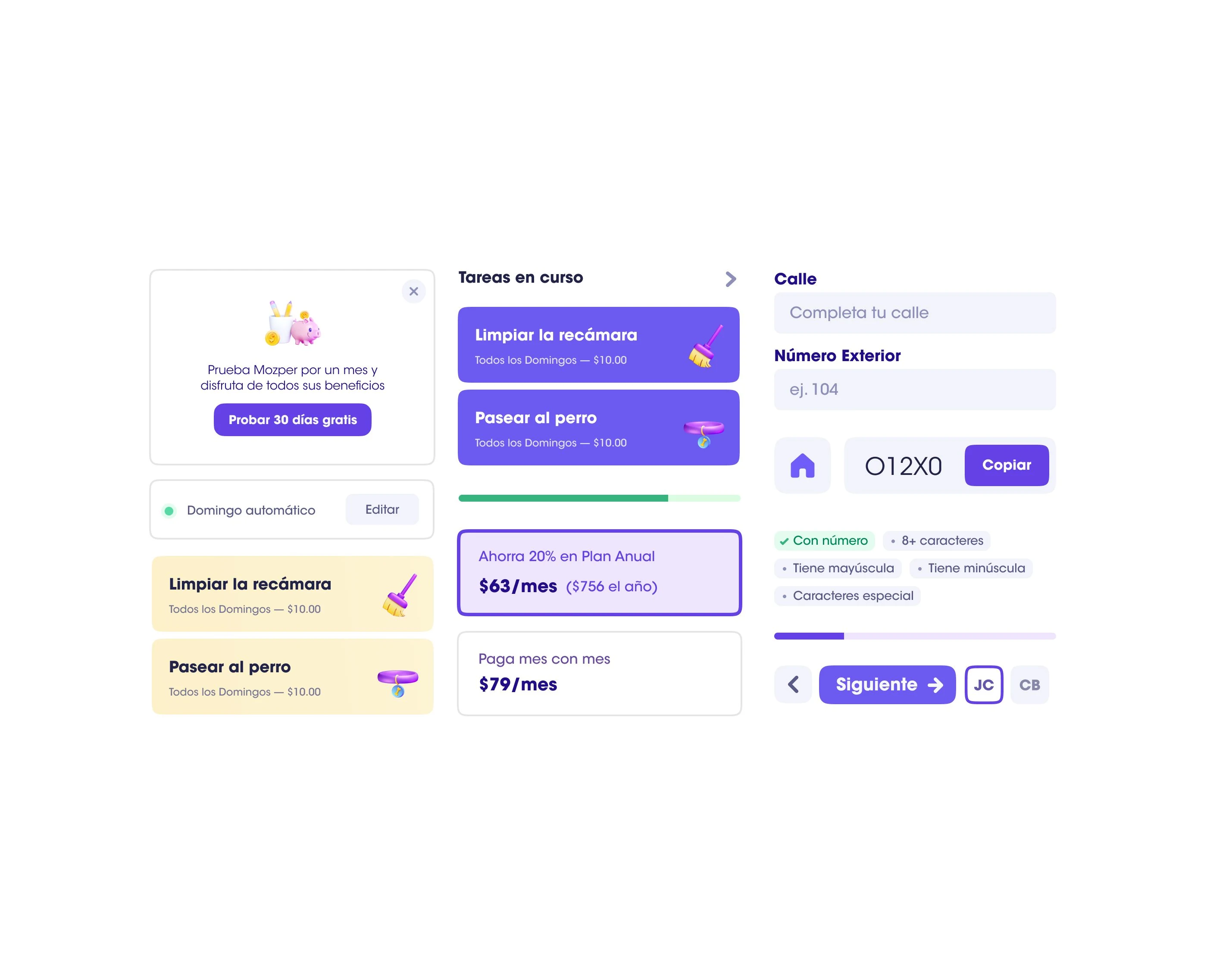 Mozper UI kit components